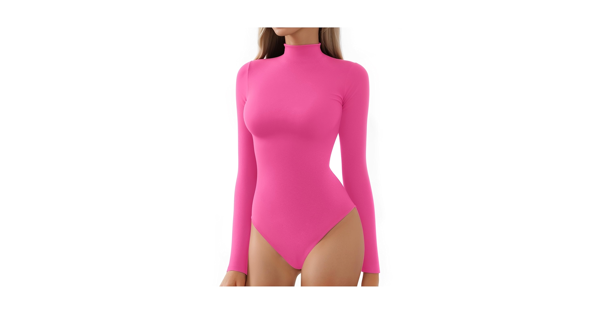 Amazon.com: ALGALAROUND Women's Turtle Neck Bodysuit Long